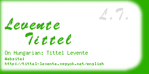 levente tittel business card